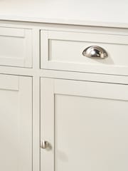 Pacific Grey Croft Linen Pine 3 Door 3 Drawer Unit - Image 3 of 6