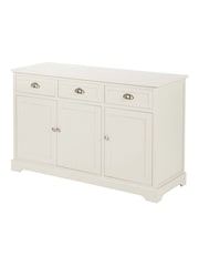 Pacific Grey Croft Linen Pine 3 Door 3 Drawer Unit - Image 5 of 6