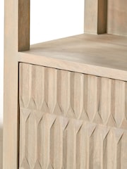 Pacific Grey Khao Mango Wood 2 Door 6 Niche Shelf Unit - Image 5 of 6