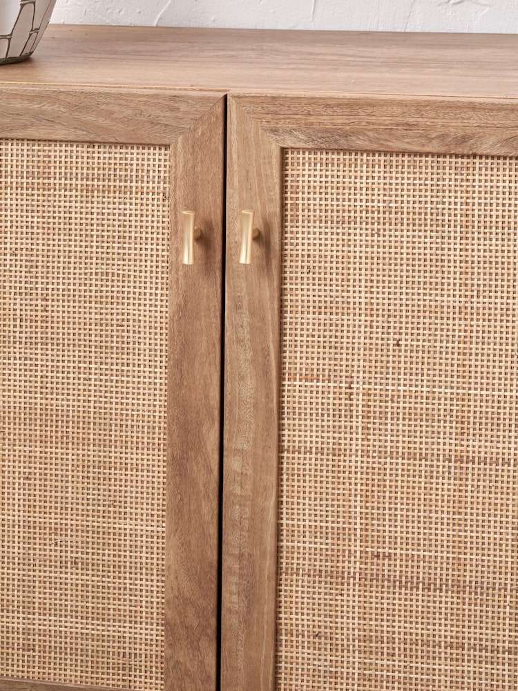 Pacific Natural Henrik Rattan 2 Door Cabinet - Image 2 of 6