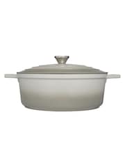 Mary Berry Grey At Home 32cm Cast Aluminium Oval Casserole Dish - Image 2 of 3