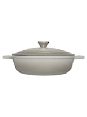 Mary Berry Grey At Home 28cm Cast Aluminium Shallow Casserole Dish - Image 2 of 3