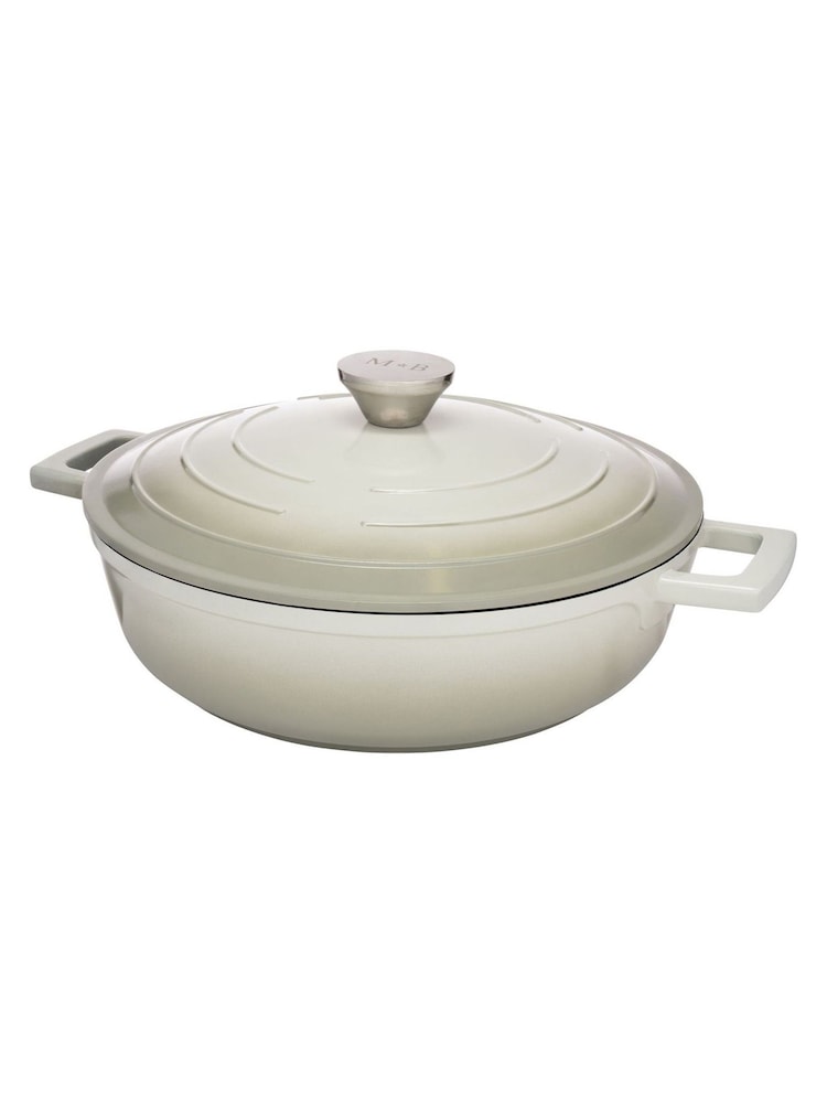 Mary Berry Grey At Home 28cm Cast Aluminium Shallow Casserole Dish - Image 3 of 3