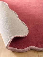 Origin Rug Collection. Coral Lilac Scalloped Elsie Rug - Image 4 of 6