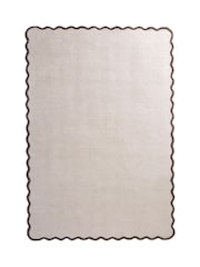 Origin Rug Collection. Natural Brown Scalloped Elsie Rug - Image 2 of 6