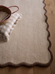 Origin Rug Collection. Natural Brown Scalloped Elsie Rug - Image 5 of 6