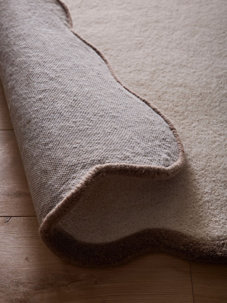 Origin Rug Collection. Natural Brown Scalloped Elsie Rug - Image 6 of 6