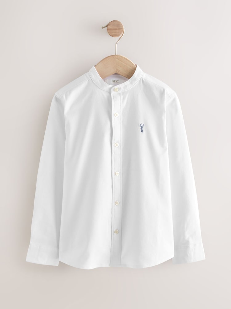 أبيض - Long Sleeve Grandad Collar Oxford Shirt (3-16yrs) - صورة 2 من 5 أبيض - Long Sleeve Grandad Collar Oxford Shirt (3-16yrs) - صورة 2 من 5