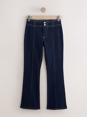 Denim spranega videza - Bootcut kavbojke s srednje visokim pasom - Slika 6 iz 8