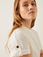 Monsoon Brown Cali Contrast T-Shirt Midi Dress - Image 2 of 6