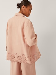 Monsoon Pink Belle Broderie Shacket - Image 3 of 6