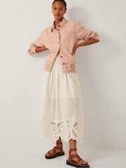 Monsoon Pink Belle Broderie Shacket - Image 5 of 6