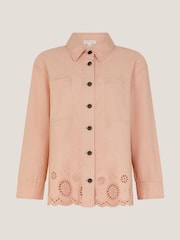Monsoon Pink Belle Broderie Shacket - Image 6 of 6