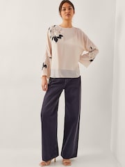 Monsoon Ariah Floral Print Embellished Blouse - Imagen 2 de 5