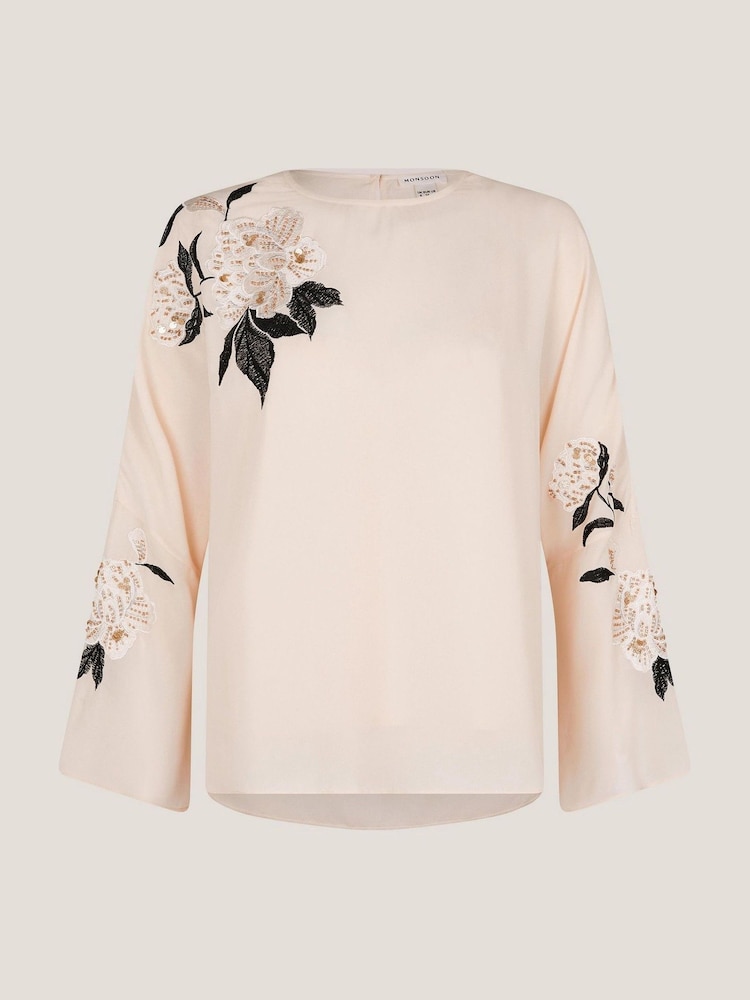 Monsoon Ariah Floral Print Embellished Blouse - Imagen 5 de 5