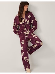 Monsoon Red Roz Floral Print Wrap Top - Image 1 of 6