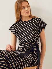 Monsoon Black Sanya Stripe Jersey Maxi Dress - Image 4 of 5