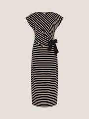 Monsoon Black Sanya Stripe Jersey Maxi Dress - Image 5 of 5