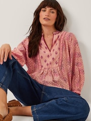 Monsoon Sybil Contrast Print Blouse - Imagen 1 de 5