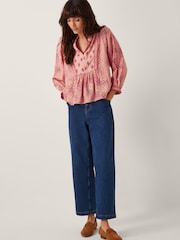 Monsoon Sybil Contrast Print Blouse - Imagen 4 de 5