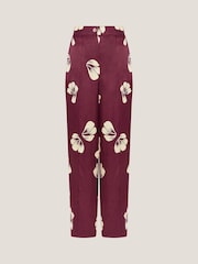 Monsoon Purple Roz Floral Straight Leg Trousers - Image 6 of 6