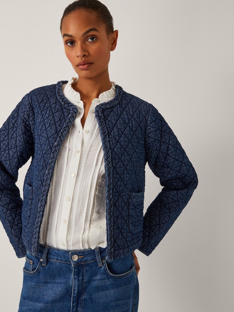 Monsoon Blue Martha Denim Plait Jacket - Image 1 of 4