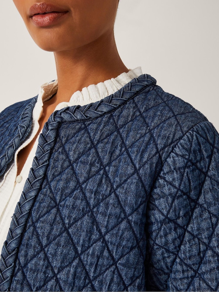 Monsoon Blue Martha Denim Plait Jacket - Image 4 of 4