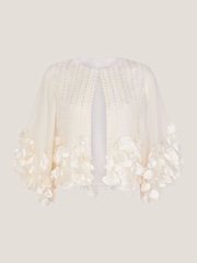 Monsoon Natural Carly Embellished Floral Print Jackets - Image 5 of 5