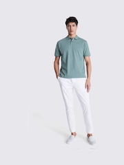 MOSS Teal Pique Polo Shirt - Image 2 of 3