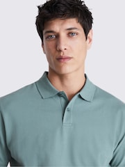 MOSS Teal Pique Polo Shirt - Image 3 of 3