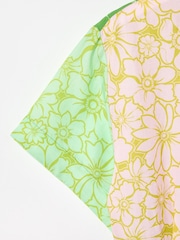 Oliver Bonas Green Floral Print Mini Dress - Image 5 of 7