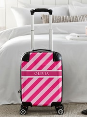 Personalised Striped Suitcase by Koko Blossom - Image 1 of 3