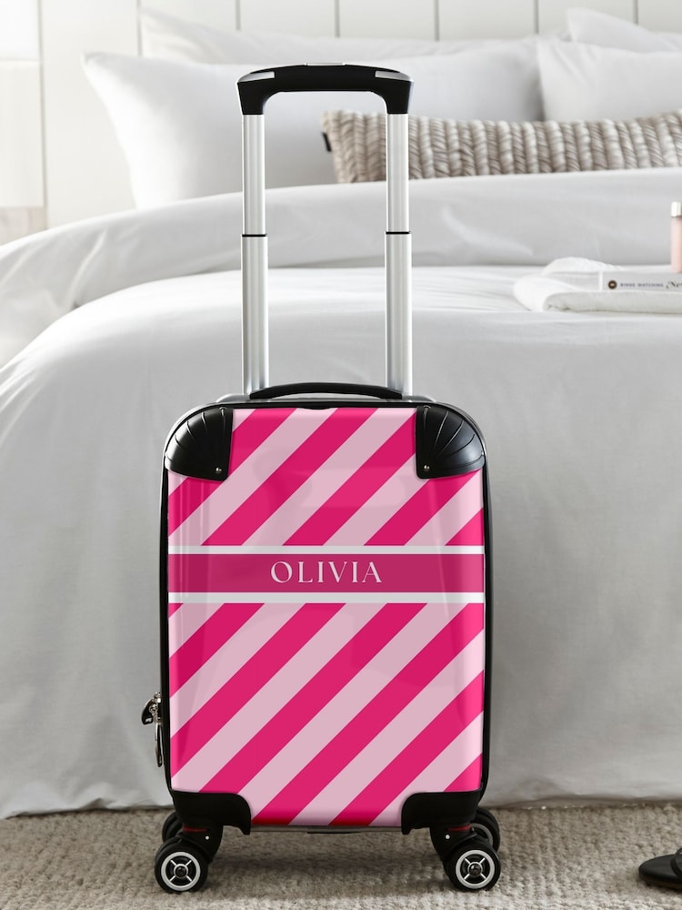 Personalised Striped Suitcase by Koko Blossom - Image 1 of 3