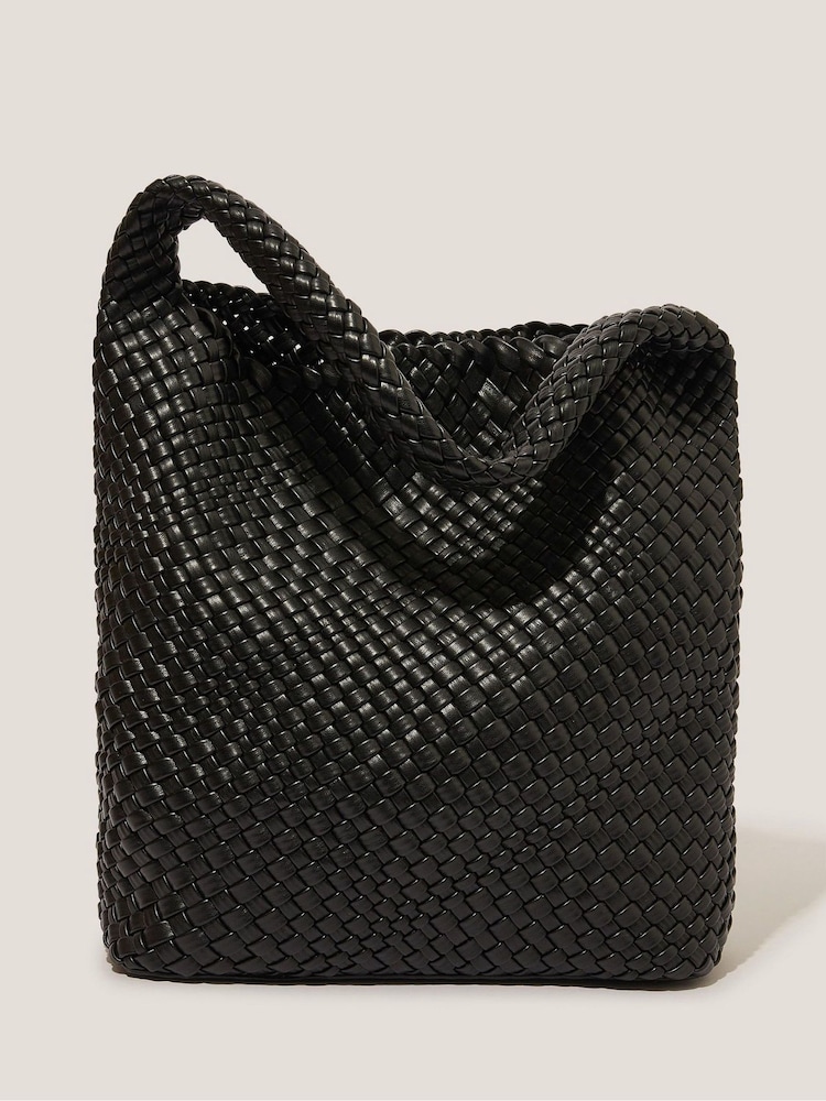 Monsoon Black Pree Woven Hobo Bag - Image 1 of 3