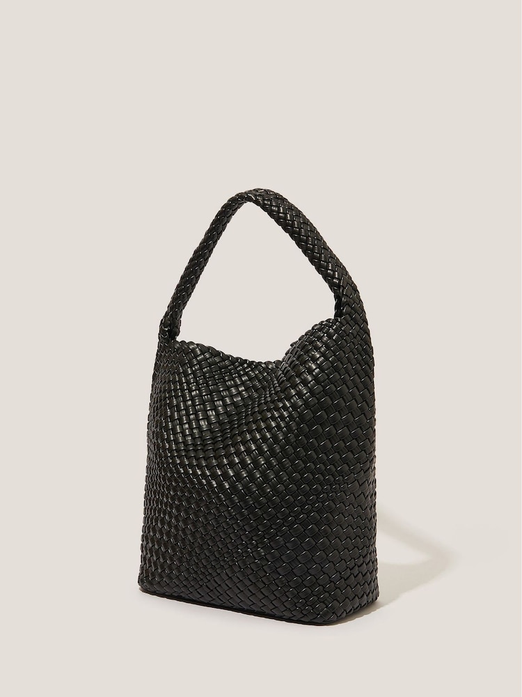 Monsoon Black Pree Woven Hobo Bag - Image 2 of 3