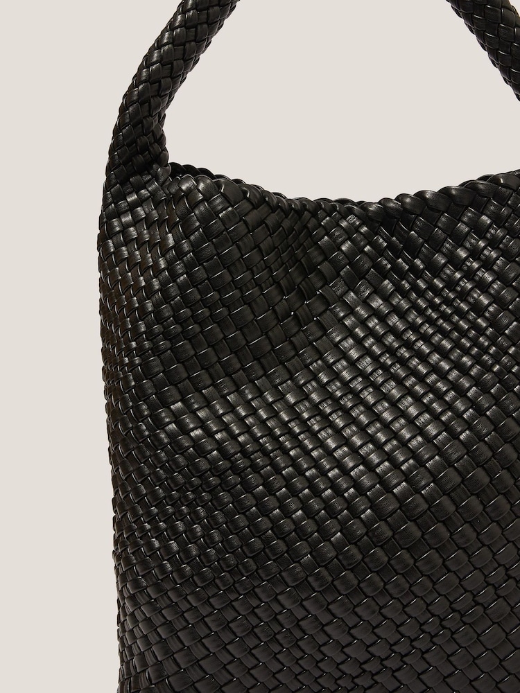 Monsoon Black Pree Woven Hobo Bag - Image 3 of 3