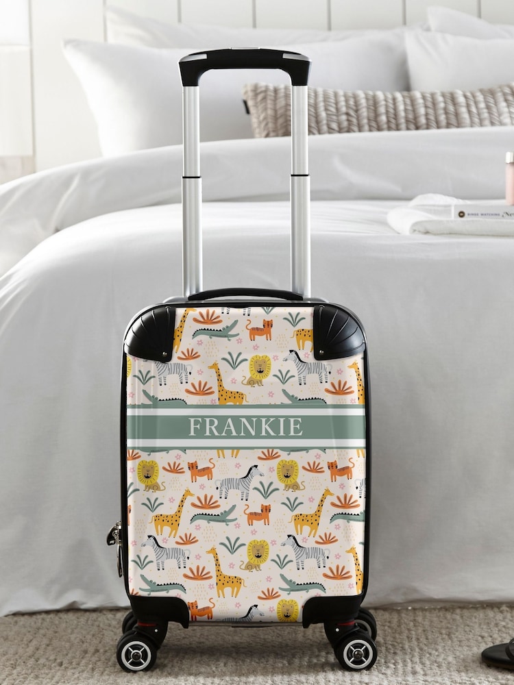 Personalised Bright Dinosaur Suitcase by Koko Blossom by Koko Blossom - Image 1 of 4