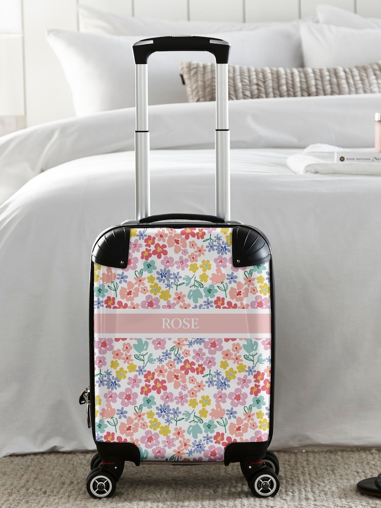 Personalised Bright Floral Print Suitcase by Koko Blossom - Image 1 of 7