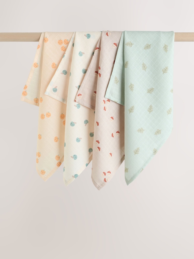 Autumn Baby Muslins Cloths 4 Pack - Image 2 of 4