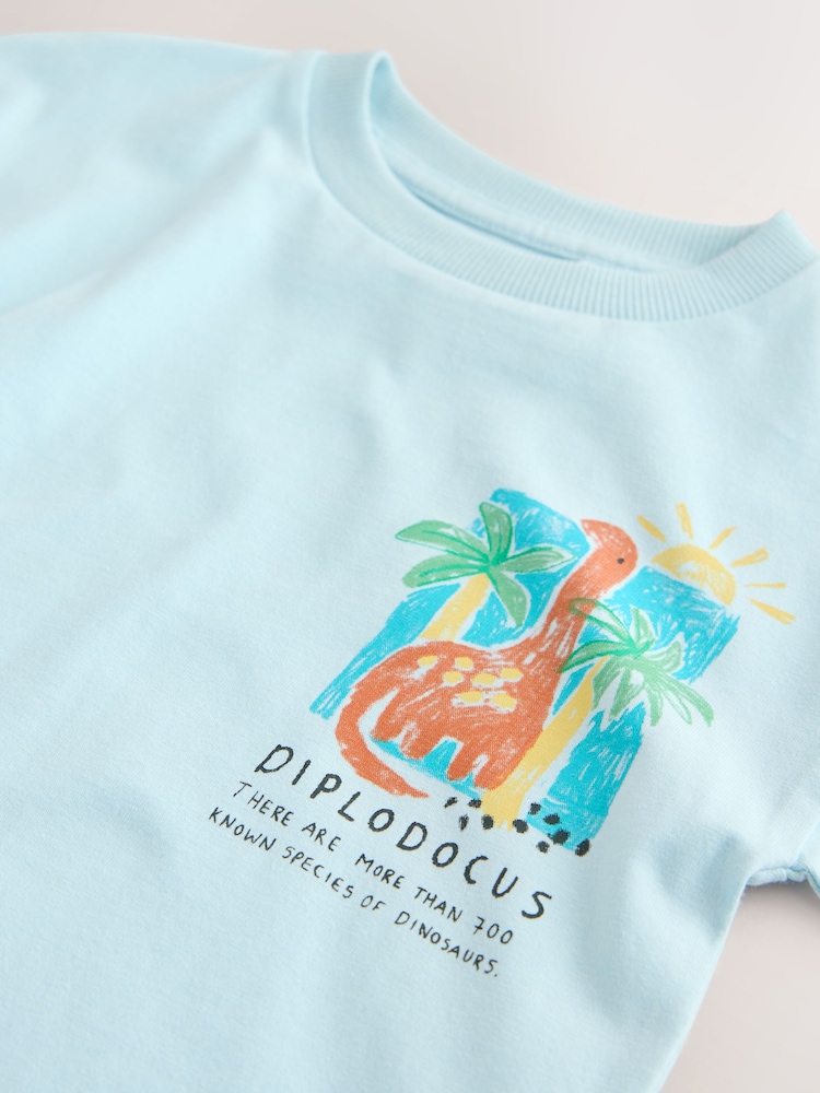 أزرق ديناصور - تيشرت بكُم قصير مزين بطبعة على الظهر (3 شهور-7 سنوات) - صورة 5 من 5 أزرق ديناصور - تيشرت بكُم قصير مزين بطبعة على الظهر (3 شهور-7 سنوات) - صورة 5 من 5