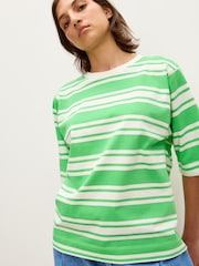 Oliver Bonas Green Striped T-Shirt - Image 2 of 7