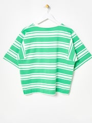 Oliver Bonas Green Striped T-Shirt - Image 4 of 7