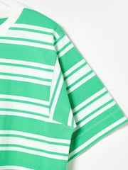 Oliver Bonas Green Striped T-Shirt - Image 5 of 7