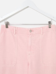 Oliver Bonas Pink Cropped Wide Leg Jeans - Image 5 of 7