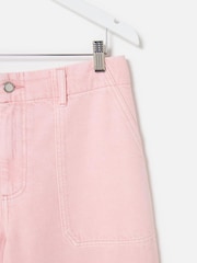 Oliver Bonas Pink Cropped Wide Leg Jeans - Image 6 of 7