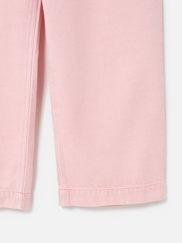 Oliver Bonas Pink Cropped Wide Leg Jeans - Image 7 of 7 Oliver Bonas Pink Cropped Wide Leg Jeans - Image 7 of 7