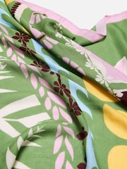 Oliver Bonas Green Sun Print Lightweight Scarf - Image 4 of 4
