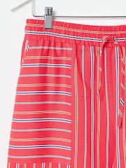 Oliver Bonas Red & Blue Striped Wide Leg Trousers - Image 6 of 7