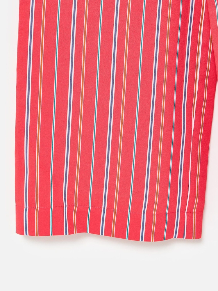 Oliver Bonas Red & Blue Striped Wide Leg Trousers - Image 7 of 7