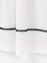 Oliver Bonas White & Black Broderie Frill V-Neck Midi Dress - Image 6 of 6